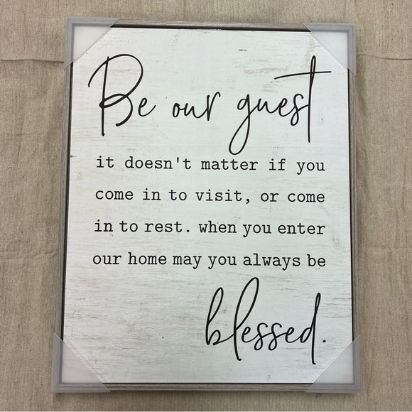 Be Our Guest Framed Wall Plaque - Picture 4 of 6